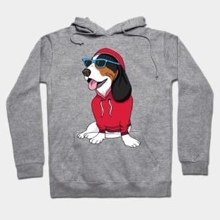 Hipster Basset Hound Hoodie